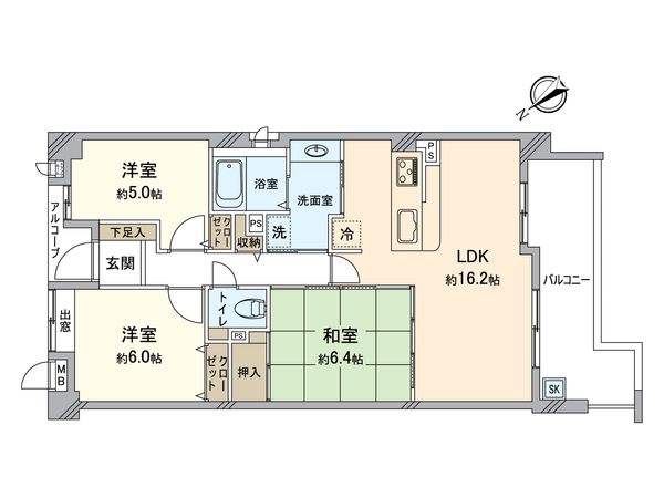 ローレルコート上野芝 間取図(平面図) ローレルコート上野芝 間取図(平面図)