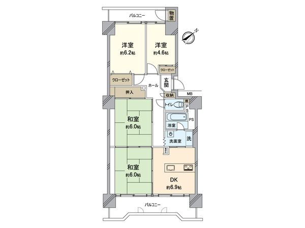 藤和さやまハイタウン D棟 間取図(平面図) 藤和さやまハイタウン D棟 間取図(平面図)