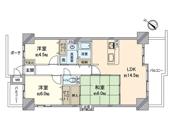 ライブヒルズ鳳 間取図(平面図) 間取図(平面図)