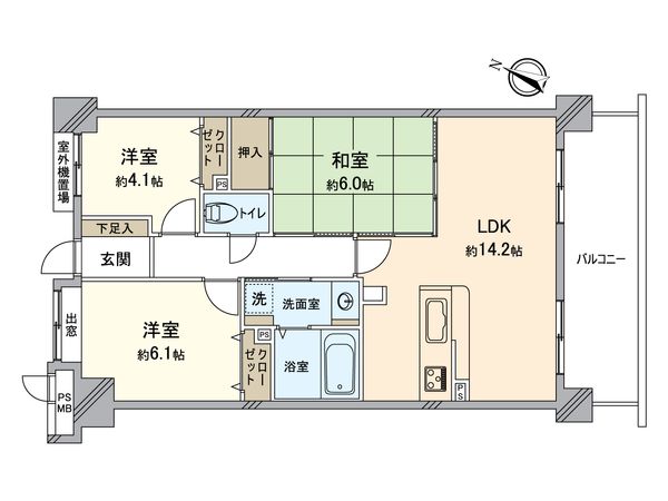 ライオンズマンション上野芝ガーデンシティ 間取図(平面図) 間取図(平面図)