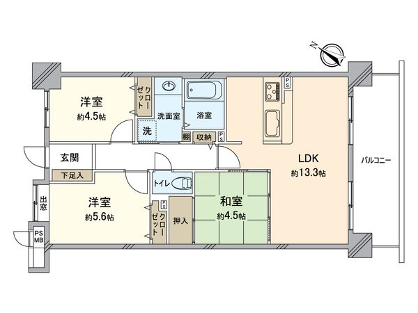 ライオンズマンション上野芝ガーデンシティ 間取図(平面図) ライオンズマンション上野芝ガーデンシティ 間取図(平面図)