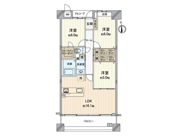 藤和浜寺公園ホームズ駅前通り 間取図(平面図) 間取図(平面図)