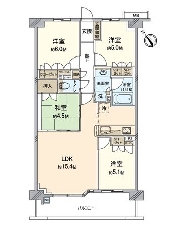 ライオンズ高石 間取図(平面図)