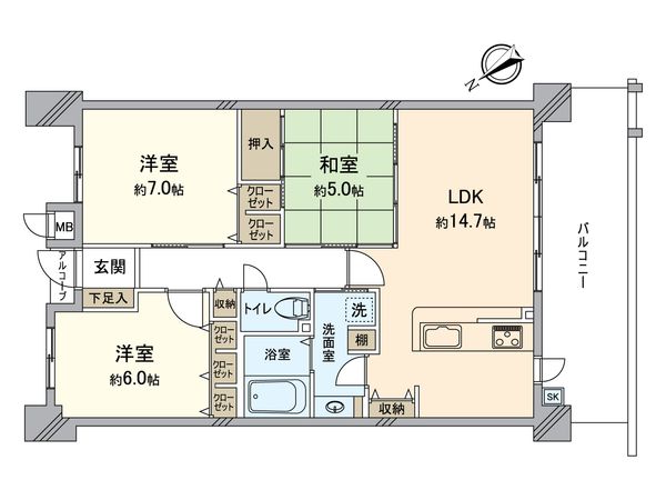 ルイシャトレ諏訪ノ森 間取図(平面図)