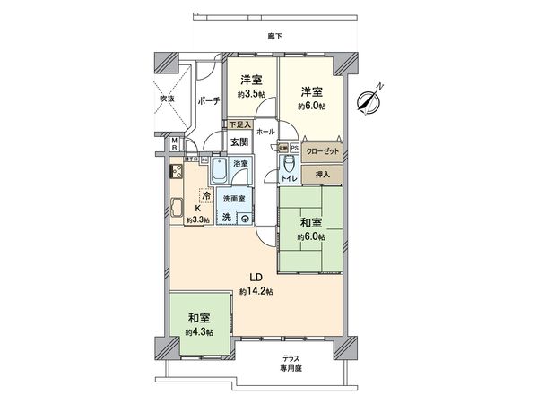 メゾンドール堺 間取図(平面図) 間取図(平面図)