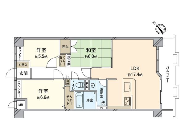 APAガーデンコート鳳西 間取図(平面図)