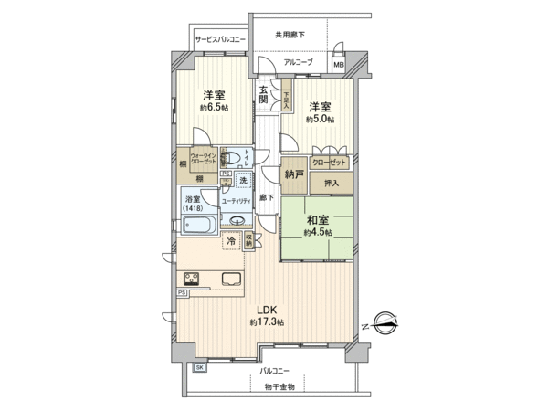 ユニハイム浜寺諏訪ノ森 間取図(平面図) ユニハイム浜寺諏訪ノ森 間取図(平面図)