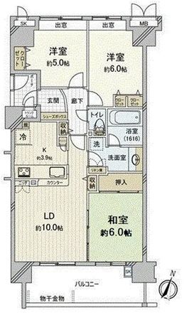 レスタージュ鳳 間取図(平面図) レスタージュ鳳 間取図(平面図)