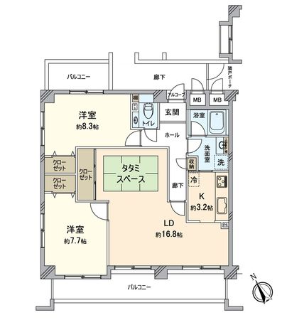 ユニライフ和泉中央 F棟 間取図(平面図)