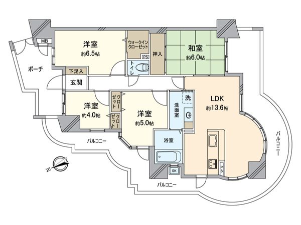 アンビエント上野芝 間取図(平面図) アンビエント上野芝 間取図(平面図)