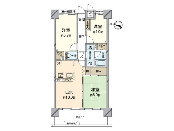 ライオンズマンション柏原 間取図(平面図)