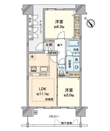 M’PLAZA堺東 間取図(平面図) M’PLAZA堺東 間取図(平面図)