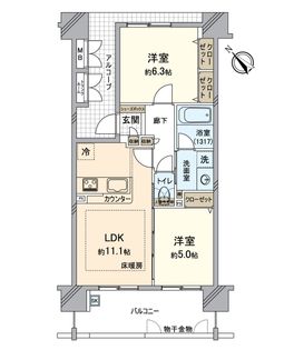 M’PLAZA堺東 間取図(平面図)