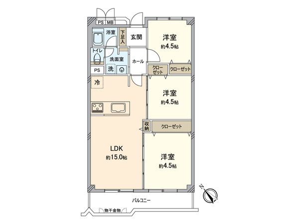 フローラ堺 間取図(平面図)