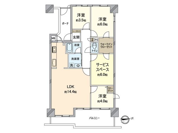 メゾンドール堺 間取図(平面図)
