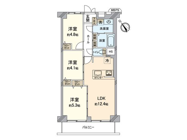 シャルム堺 間取図(平面図) シャルム堺 間取図(平面図)