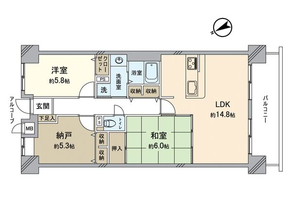 ファミールハイツ堺 2番館 間取図(平面図) ファミールハイツ堺 2番館 間取図(平面図)