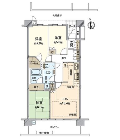 リバーガーデン三国ヶ丘けやき通り 間取図(平面図)