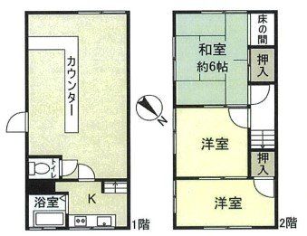 堺市西区浜寺石津町東4丁 テラスハウス 間取図(平面図) 堺市西区浜寺石津町東4丁 テラスハウス 間取図(平面図)