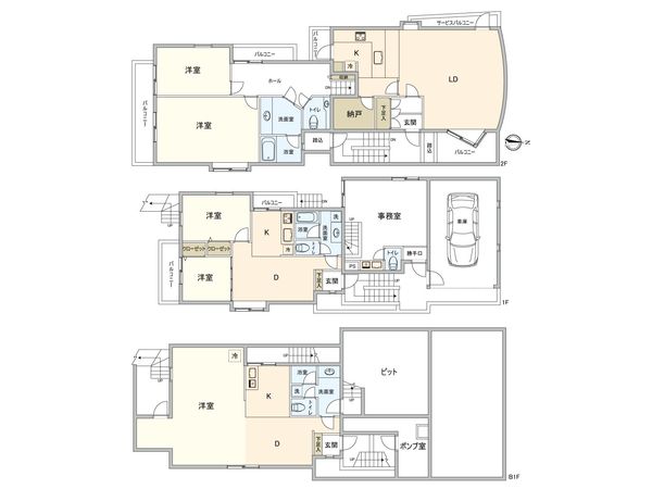 新宿区西落合1丁目 戸建 間取図(平面図) 新宿区西落合1丁目 戸建 間取図(平面図)