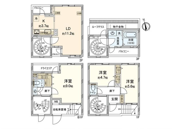 グラシオ早稲田・夏目坂 間取図(平面図)