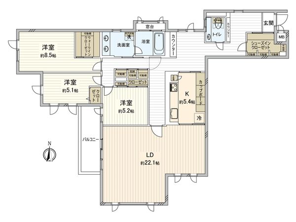 パレロワイヤル目白 間取図(平面図) 間取図(平面図)