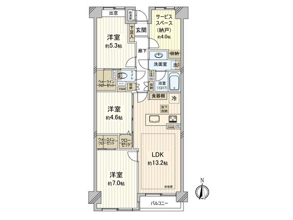 ザ・パームス西戸山 間取図(平面図) 間取図(平面図)