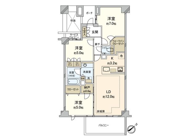プラウド新宿中落合 間取図(平面図)