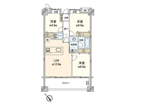 ライオンズガーデンヒルズ早稲田 間取図(平面図) ライオンズガーデンヒルズ早稲田 間取図(平面図)