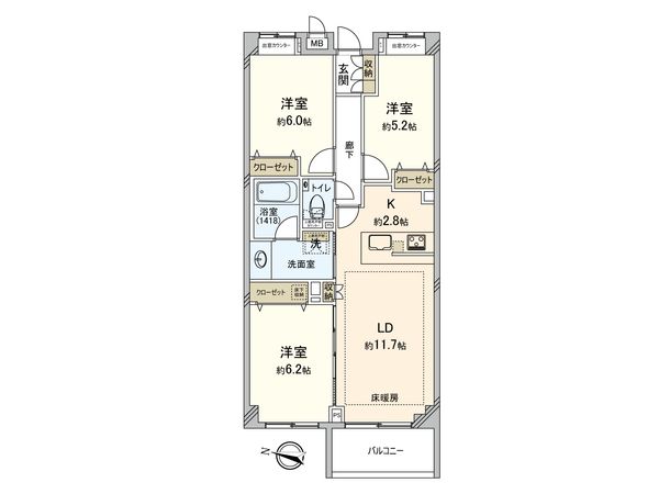 グランツオーベル目白近衛町 間取図(平面図) グランツオーベル目白近衛町 間取図(平面図)