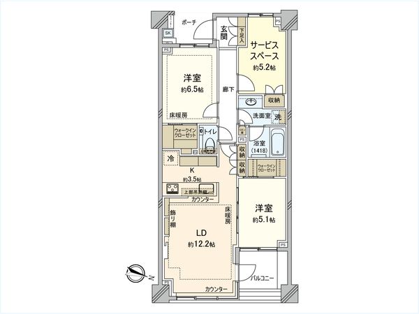 クレヴィア新宿中落合EAST 間取図(平面図)