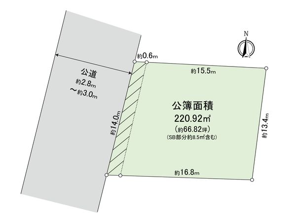 新宿区中井2丁目 土地 区画図 新宿区中井2丁目 土地 区画図
