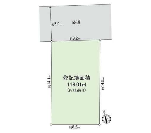 新宿区北新宿4丁目 土地 区画図