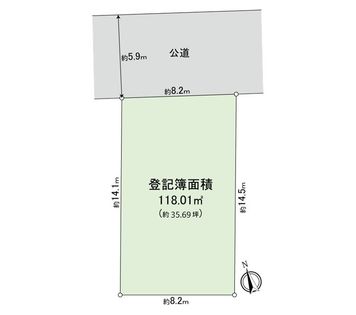 新宿区北新宿4丁目 土地 区画図