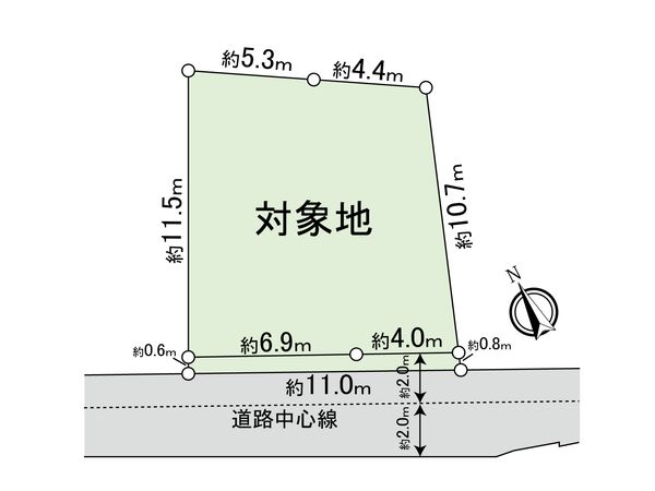 中野区本町2丁目 土地 区画図 区画図