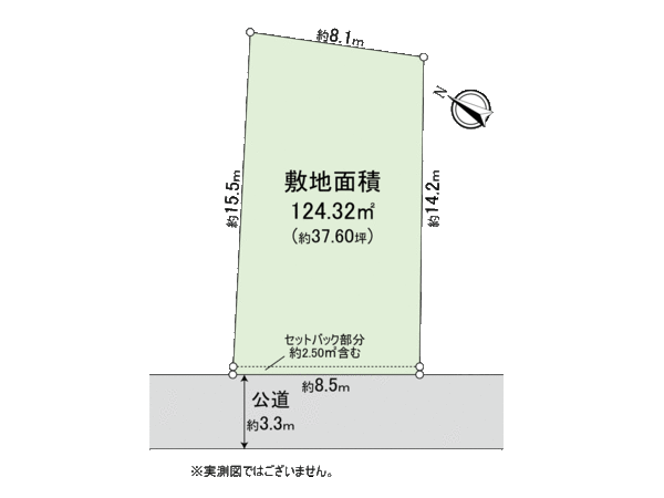 渋谷区本町三丁目・土地 地形図