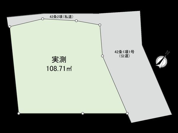 渋谷区幡ヶ谷3丁目 土地 地形図