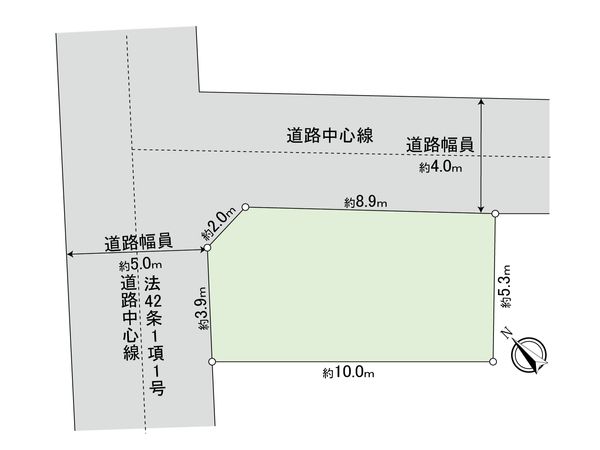 渋谷区幡ヶ谷3丁目 土地 区画図