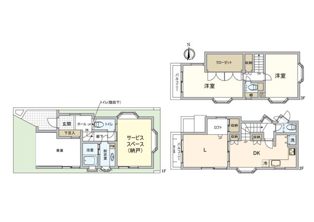 新宿区西新宿5丁目 戸建 間取図(平面図)