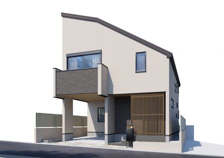 中野区大和町4丁目 新築戸建 外観パース図