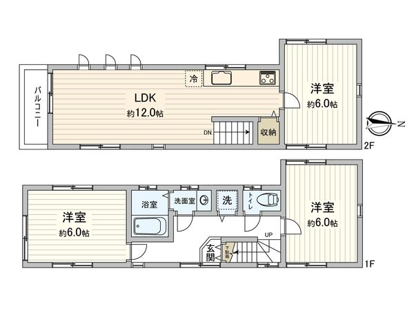 杉並区堀ノ内1丁目 戸建 間取図(平面図) 杉並区堀ノ内1丁目 戸建 間取図(平面図)