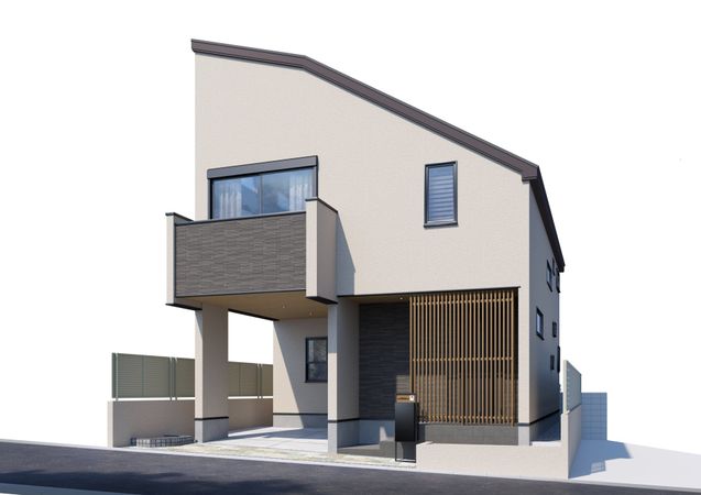 中野区大和町4丁目 新築戸建 外観パース図