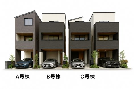 渋谷区本町6丁目 新築戸建 B号棟 外観パース図