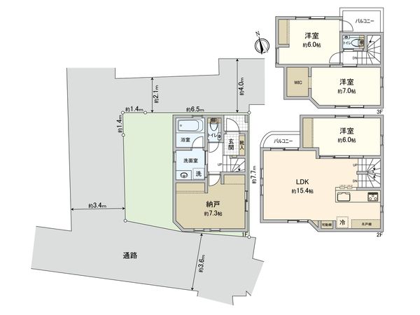 渋谷区代々木1丁目 新築戸建 間取図(平面図) 渋谷区代々木1丁目 新築戸建 間取図(平面図)