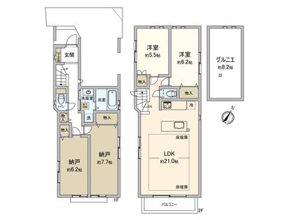 渋谷区笹塚3丁目 新築戸建 間取図(平面図)