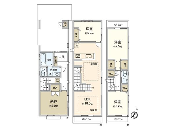 渋谷区笹塚3丁目 新築戸建 間取図(平面図)