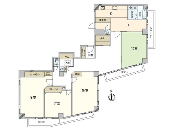 ヴェラハイツ新宿 間取図(平面図)