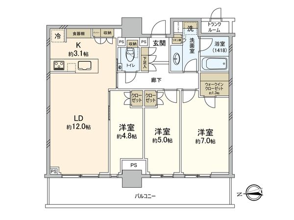 パークタワー西新宿 間取図(平面図) パークタワー西新宿 間取図(平面図)