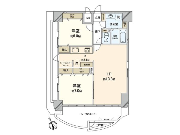 パレ・ソレイユ西新宿 間取図(平面図) パレ・ソレイユ西新宿 間取図(平面図)