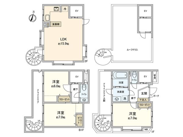 アリーナ西落合 間取図(平面図) アリーナ西落合 間取図(平面図)